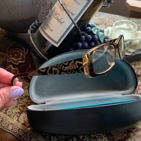 Authentic EMILIO PUCCI Logo havana acetate Optical glasses - Picture 1 of 16